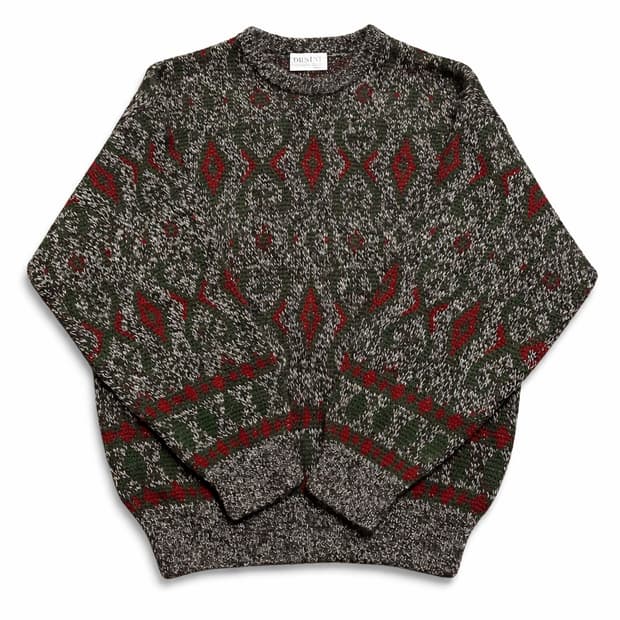 JPN 90s~00s 일본 빈티지 자카드 패턴 니트 빈티지 스웨터 L