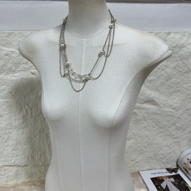 빈티지 진주 오리엔탈 레이어드 목걸이