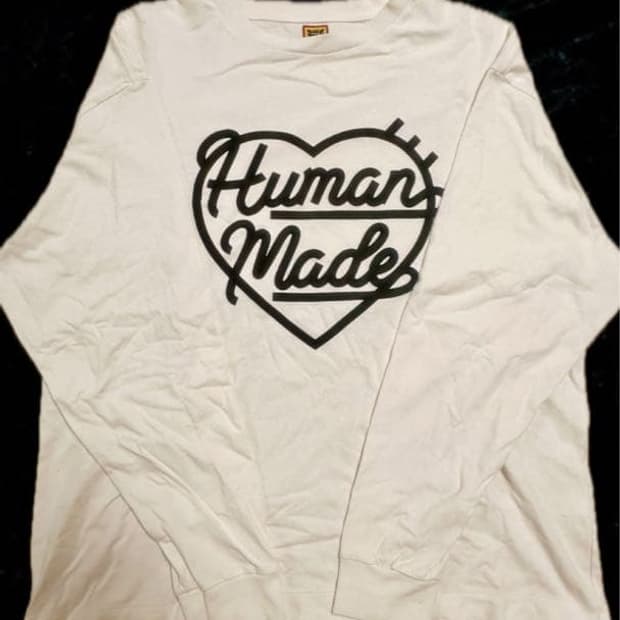 휴먼 메이드 하트 롱슬리브 티셔츠 화이트