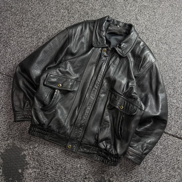 빈티지 아카이브 레더 봄버 자켓 3640