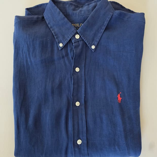 폴로 린넨셔츠 네이비