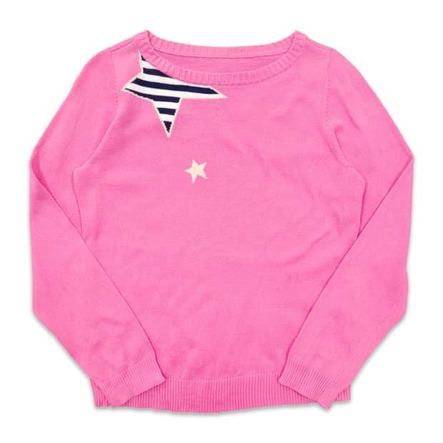 빈티지 핑크 스타 니트