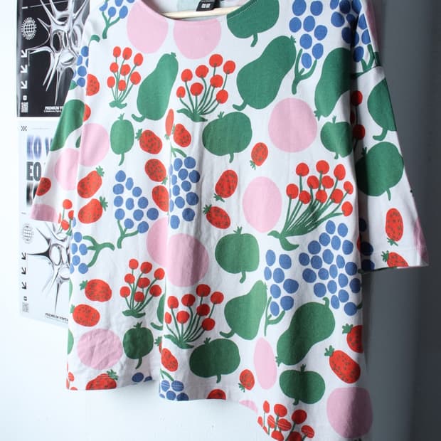 W(3XL) 유니클로 반팔 티셔츠 빅사이즈 마리메꼬 협업-H31268