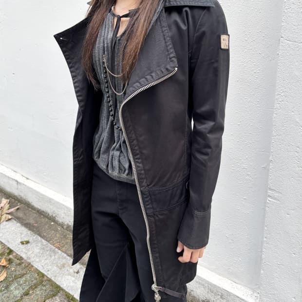 디젤 모토 라이더 트렌치 자켓