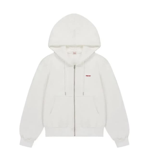 오모모 후드집업 화이트