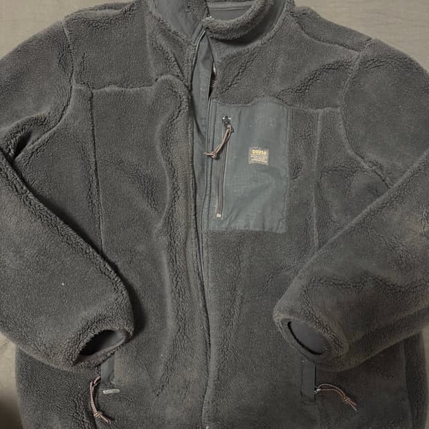 정품5회착용 데우스 엑스마키나 후리스 플리스 자켓 XL 블랙