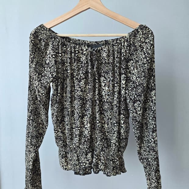 vintage H&M Hennes 플로럴 블라우스 (38)