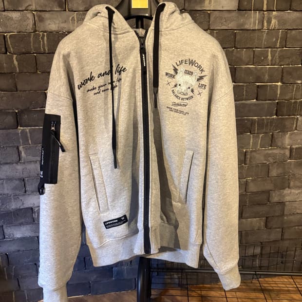 [중고/L/오버핏] 라이프워크 기모 후드집업