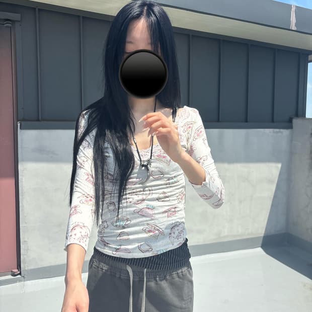 (Vintage)티타임 레이스 티셔츠