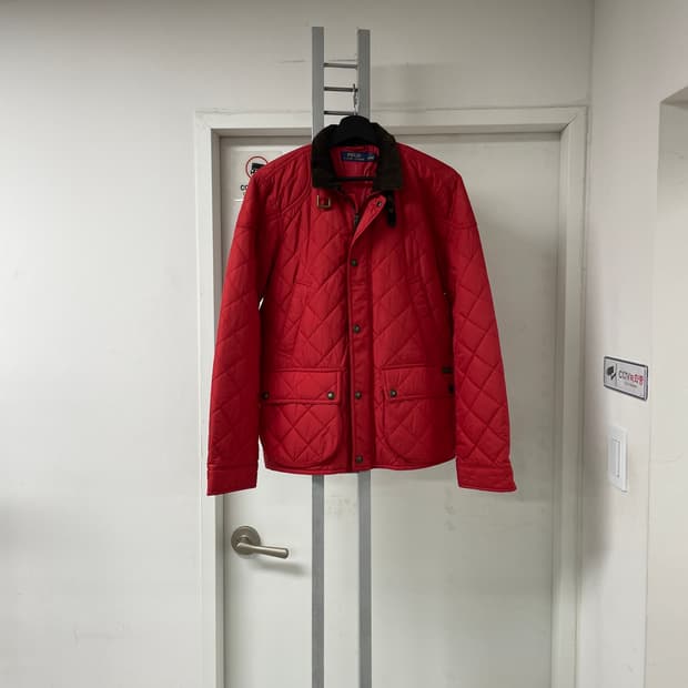 폴로 랄프로렌 레드 퀄팅 자켓 L(W)