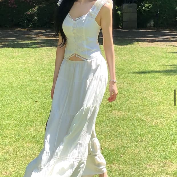 피브안 스완 레이스 블라우스 s m