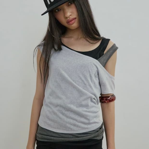 스컬프터 Lazy Sleeveless Layered Tee Pal