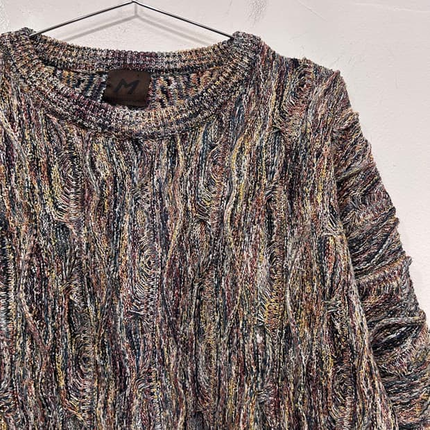 미르 콜레찌오니 믹스드 컬러 케이블 니트