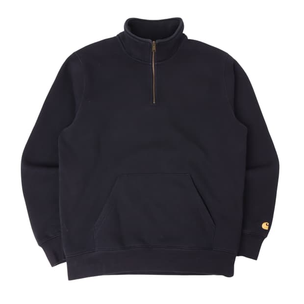 칼하트 윕 chase neck zip 헤비 스웻셔츠