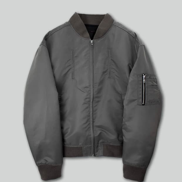 애니타임로릭_LILAC SHORT BOMBER CHARCOAL