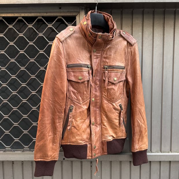 House of Blues sheepskin leather stud bl