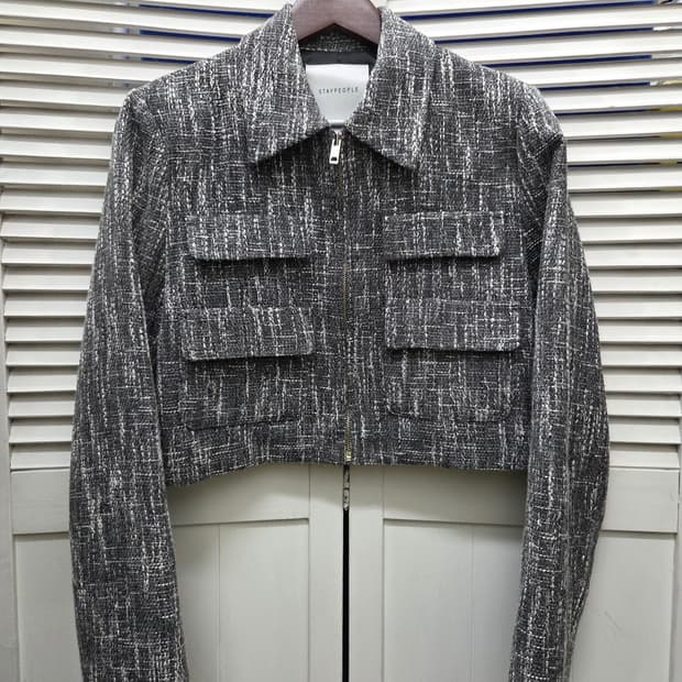 스테이피플 트위드 크롭 자켓