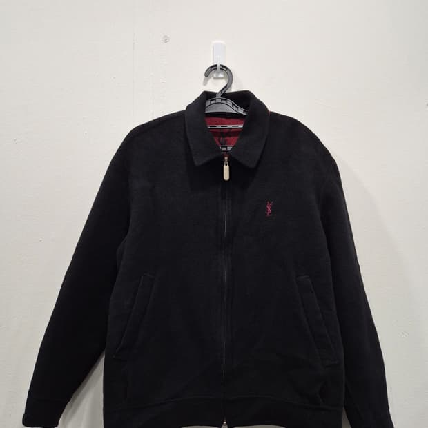 입생로랑 모직 블루종 집업 자켓 남성 95사이즈 (블랙)