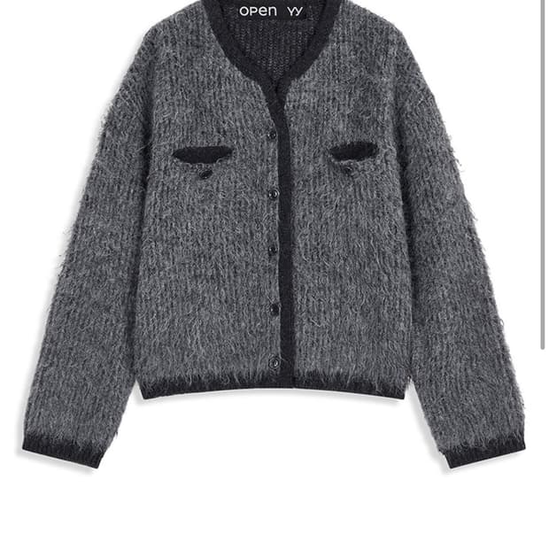 OPEN YY) SHAGGY CARDIGAN JACKET