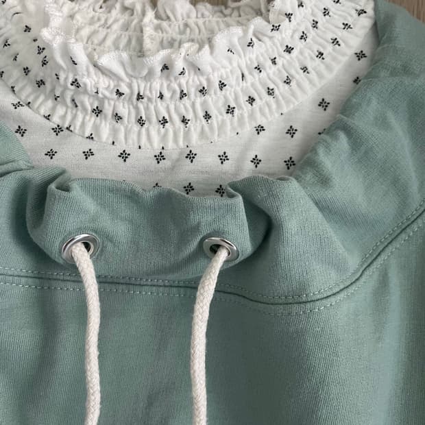 모리걸 하구미 레이어드 민트 무늬 세트