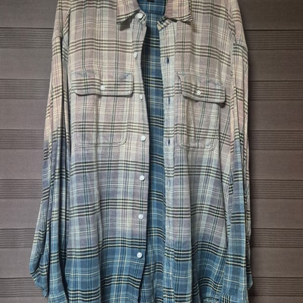 [L]R13 25ss 그라데이션 체크 셔츠