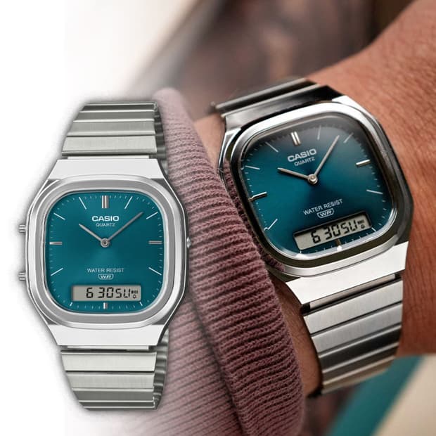 카시오 메탈 스퀘어 블루 시계 새상품 :)