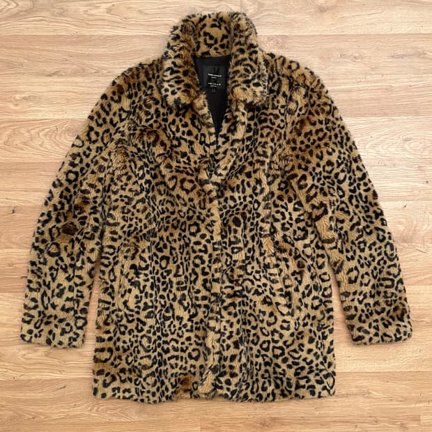 자라 레오파드 퍼 코트 M