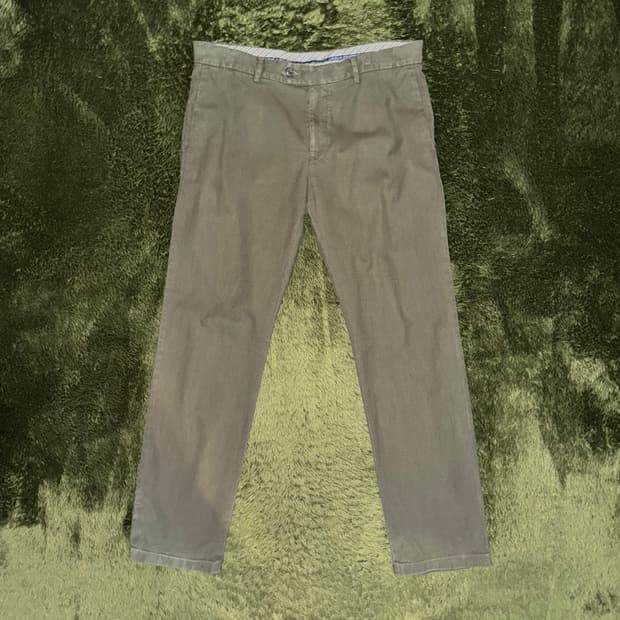 [36X32] 타미힐피거 DENTON 텍스쳐드 코튼 트라우저 올리브