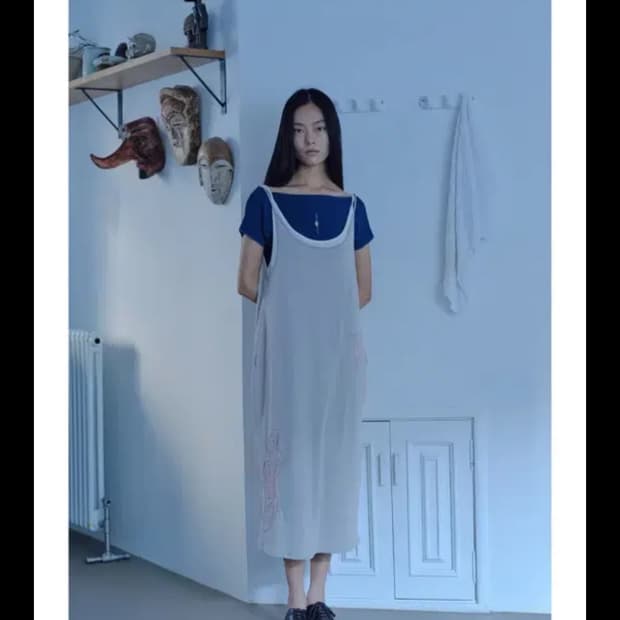 Verso 베르소 LACE PANEL SLIP DRESS