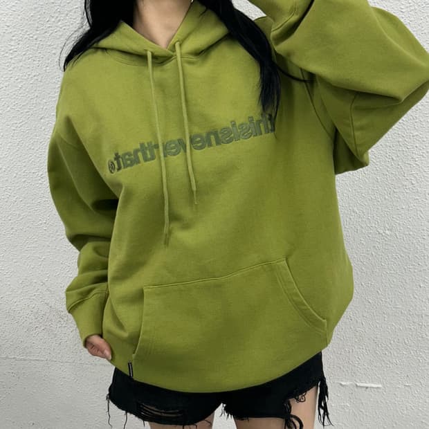 디스이즈네버댓 말차맛 카키 후드 L