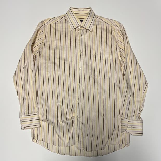 닥스 daks 옐로우 스트라이프 셔츠 M