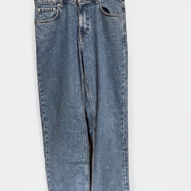 스파오 연청데님 와이드 32-33