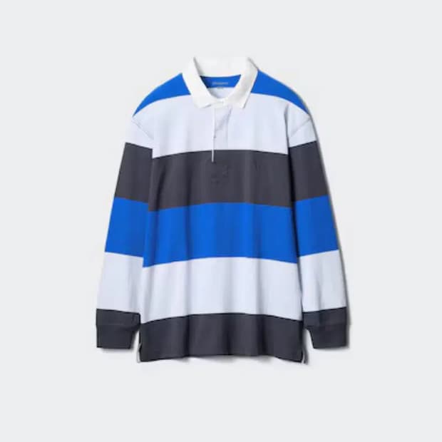 (XL) 유니클로 x JWA 오버사이즈 러거 스트라이프 폴로셔츠