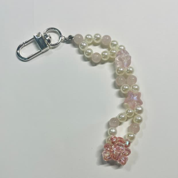 곰돌이 진주 키링