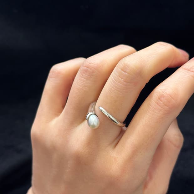 Misty pearl 925silver ring🫧