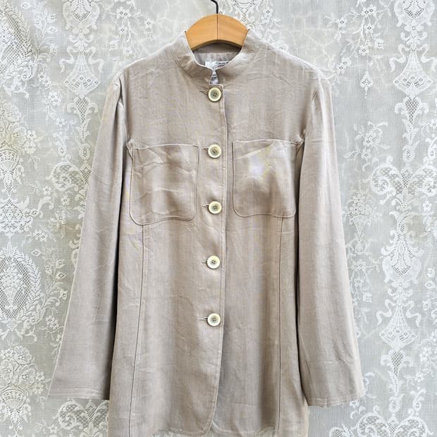 90s 아르마니 진스 리넨 자켓 (made in italy)