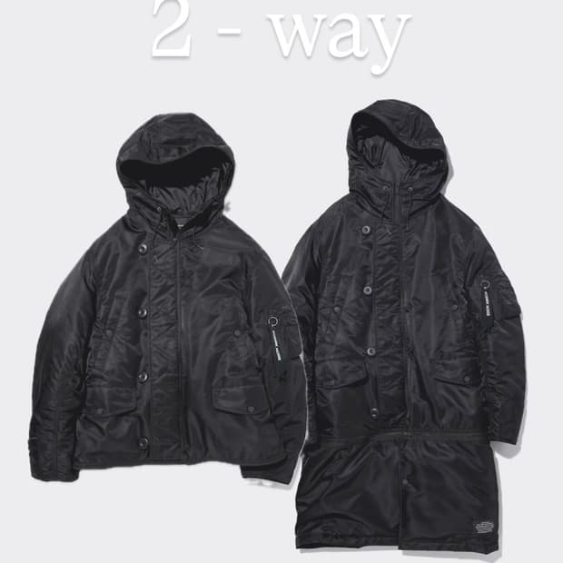 [새상품] GU x 언더커버 패딩 컨버터블 코트