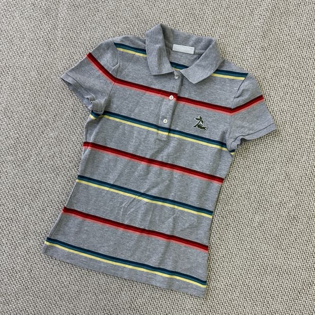 36 라코스테 스트라이프 코튼 피케 반팔 0409D