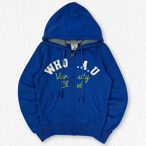 후아유 아치로고 기모 후드집업