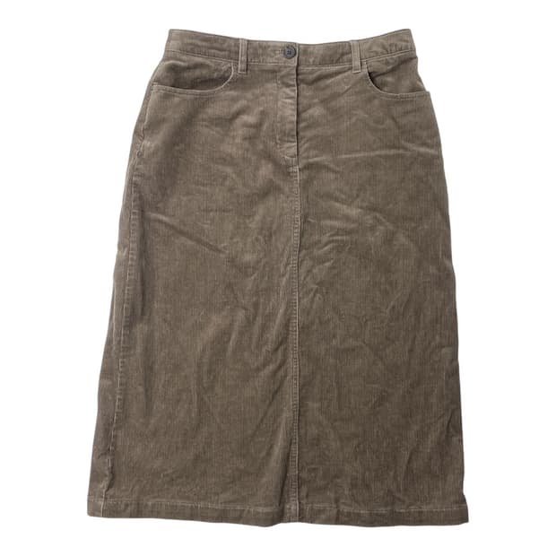 [중고] 무신사 코듀로이 H라인 스커트 브라운