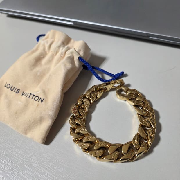 [M]23ss 루이비통 체인링크 금장 팔찌