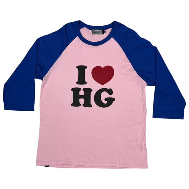 히스테릭 글래머 i <3 hg 7부 롱슬리브 티셔츠