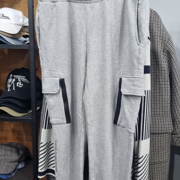 코닥 회색 츄리닝 카고바지 L사이즈(허리 32~33) 컨디션8