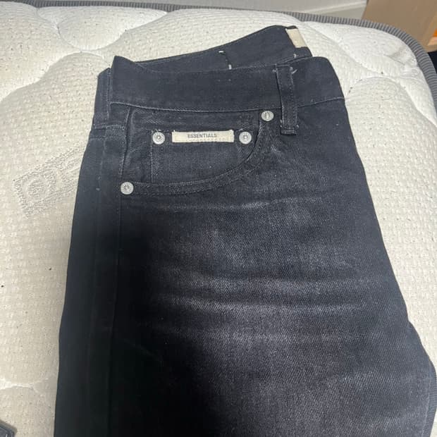 [재당근]피오갓 에센셜블랙 라이더 데님 28+로테 김현우 바지