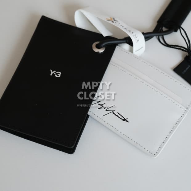 Y-3 요지야마모토 가죽 목걸이 카드홀더 카드지갑