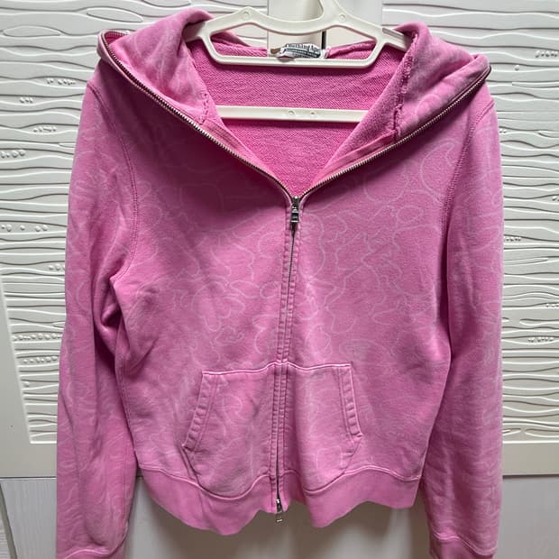 베이프 핑크 후드집업 s