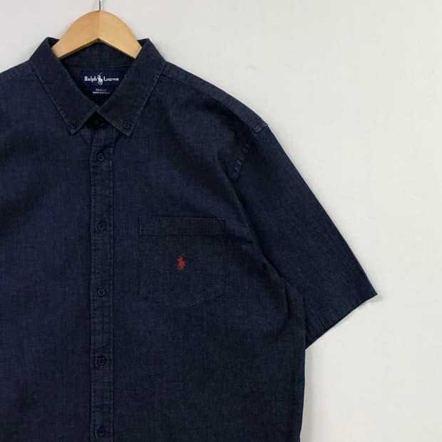 XL 폴로 데님 셔츠