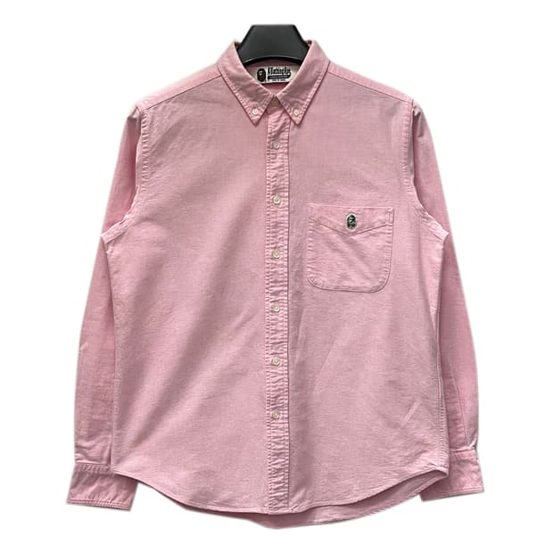 Bape 베이프 사루 로고 옥스포드 셔츠 L