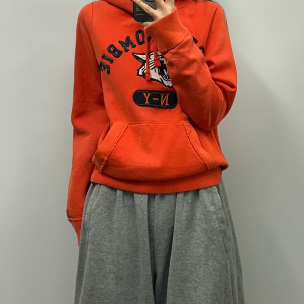 아베크롬비 y2k 와투케 타이거 오렌지 후드티