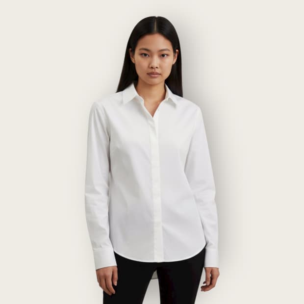 38/ 생로랑 코튼 포플린 화이트 셔츠 (새상품)